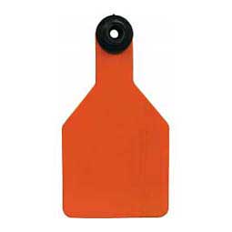 Universal Blank Medium Cattle ID Ear Tags Orange/Black Center - Item # 16886