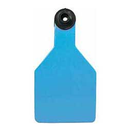 Universal Blank Medium Cattle ID Ear Tags Blue/Black Center - Item # 16886