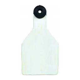 Universal Blank Medium Cattle ID Ear Tags White/Black Center - Item # 16886
