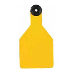 Universal Blank Medium Cattle ID Ear Tags Yellow/Black Center - Item # 16886