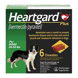 Heartgard Plus for Dogs 26-50 lbs 6 ct - Item # 168RX