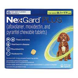 Nexgard Plus Chewable Tablets for Dogs 8.1-17 lbs 6 ct - Item # 1690RX
