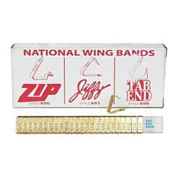 Brass Wing Band Animal Ear Tags 1-100 (100 ct) - Item # 16916