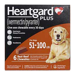 Heartgard Plus for Dogs 51-100 lbs 6 ct - Item # 169RX
