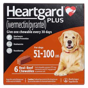 Heartgard Plus for Dogs 51-100 lbs 6 ct - Item # 169RX