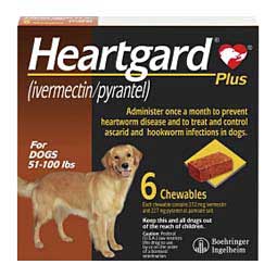 Heartgard Plus for Dogs 51-100 lbs 6 ct - Item # 169RX