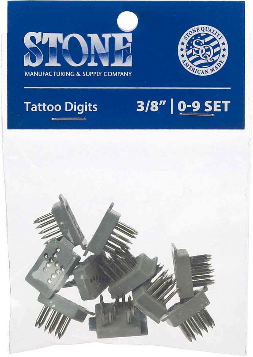 Stone Pet Livestock Tattoo 3//8/" Letter E