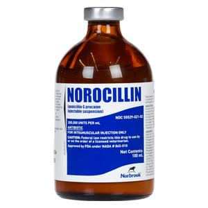Norocillin Penicillin G Procaine Injectable for Cattle, Sheep, Swine and Horses 100 ml - Item # 1714RX