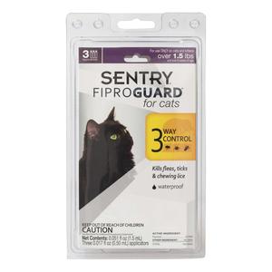 Sentry FiproGuard for Cats 3 doses - Item # 17218