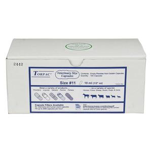 Veterinary Size Gelatin Capsules 1/2 oz/1.9 x .8 in (100 ct) - Item # 17375