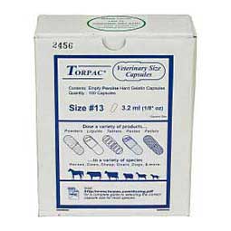 Veterinary Size Gelatin Capsules 1/8 oz/1.2 x .6 in (100 ct) - Item # 17377