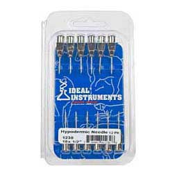 Stainless Steel Hypodermic Needles 12 ct (18 ga x 1/2 in) - Item # 17402