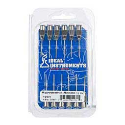 Stainless Steel Hypodermic Needles 12 ct (18 ga x 3/4 in) - Item # 17404
