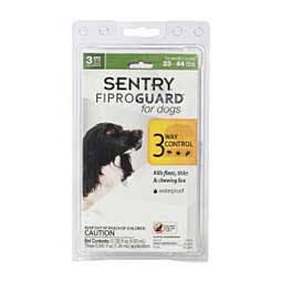 Sentry FiproGuard for Dogs 3 pk (23-44 lbs) Green - Item # 17421