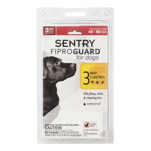 Sentry FiproGuard for Dogs 3 doses (45-88 lbs) - Item # 17422