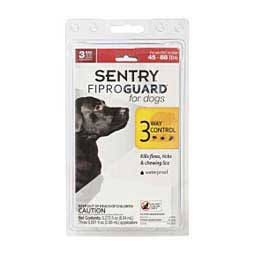 Sentry FiproGuard for Dogs 3 pk (45-88 lbs) Red - Item # 17422