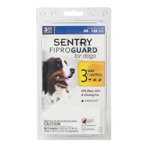 Sentry FiproGuard for Dogs 3 doses (89-132 lbs) - Item # 17423
