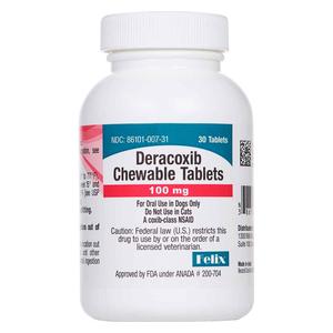 Deracoxib Chewable Tablets for Dogs 100 mg 30 ct - Item # 1752RX