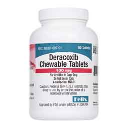Deracoxib Chewable Tablets for Dogs 100 mg 90 ct - Item # 1753RX