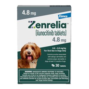 Zenrelia (ilunocitinib) Tablets for Dogs 4.8 mg 30 ct - Item # 1762RX