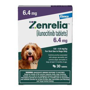 Zenrelia (ilunocitinib) Tablets for Dogs 6.4 mg 30 ct - Item # 1764RX