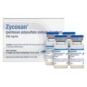Zycosan (pentosan polysulfate sodium) Injection for Horses 250 mg/ml 4 x 7.5 ml - Item # 1770RX