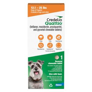 Credelio Quattro for Dogs 12.1-25 lbs 1 ct - Item # 1775RX