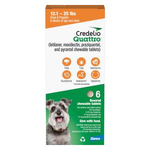Credelio Quattro for Dogs 12.1-25 lbs 6 ct - Item # 1776RX