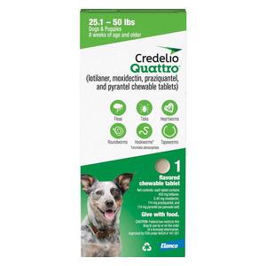 Credelio Quattro for Dogs 25.1-50 lbs 1 ct - Item # 1777RX