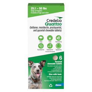 Credelio Quattro for Dogs 25.1-50 lbs 6 ct - Item # 1778RX