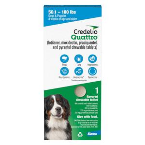 Credelio Quattro for Dogs 50.1-100 lbs 6 ct - Item # 1780RX