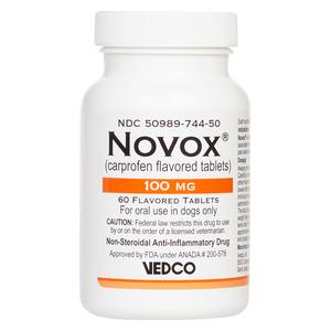 Novox Carprofen Flavored Tablets for Dogs (compares to Rimadyl) 100 mg 60 ct - Item # 1808RX