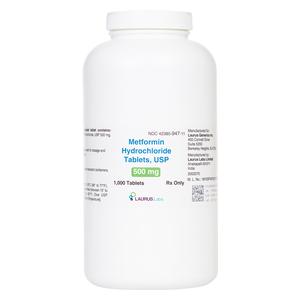 Metformin Hydrochloride Tablets 500 mg 1,000 ct - Item # 1812RX