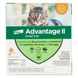 Advantage II for Cats 4 doses (cats 5-9 lbs) - Item # 18143