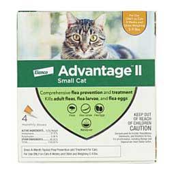 Advantage II for Cats 4 pk (cats 5-9 lbs) Orange - Item # 18143