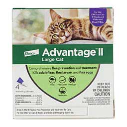 Advantage II for Cats 4 doses (cats over 9 lbs) - Item # 18144