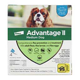 Advantage II for Dogs 4 pk (11-20 lbs) Teal - Item # 18148