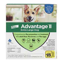 Advantage II for Dogs 4 doses (over 55 lbs) - Item # 18150