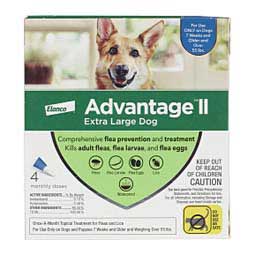 Advantage II for Dogs 4 pk (over 55 lbs) Blue - Item # 18150