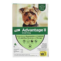 Advantage II for Dogs 6 pk (3-10 lbs) Green - Item # 18194