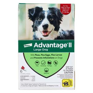 Advantage II for Dogs 6 doses (21-55 lbs) - Item # 18196