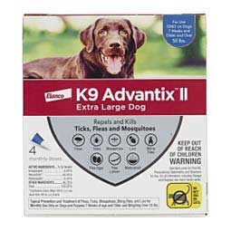 K9 Advantix II 4 pk (dogs over 55 lbs) Blue - Item # 18201