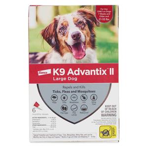 K9 Advantix II 6 doses (dogs 21-55 lbs) - Item # 18204