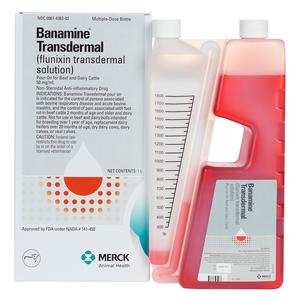 Banamine Transdermal Pour-On for Beef and Dairy Cattle 50 mg/ml 1 liter - Item # 1837RX