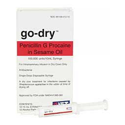 Go-Dry Penicillin G Procaine for Dry Cows 12 ct - Item # 18467