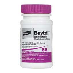 Baytril Antibacterial Tablets for Dogs & Cats 68 mg 50 ct - Item # 189RX