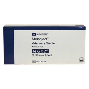 Disposable Needles-Aluminum Hub 100 ct (14 ga x 2 in) - Item # 19089