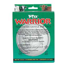 Warrior Insecticide Cattle Ear Tags Y-Tex