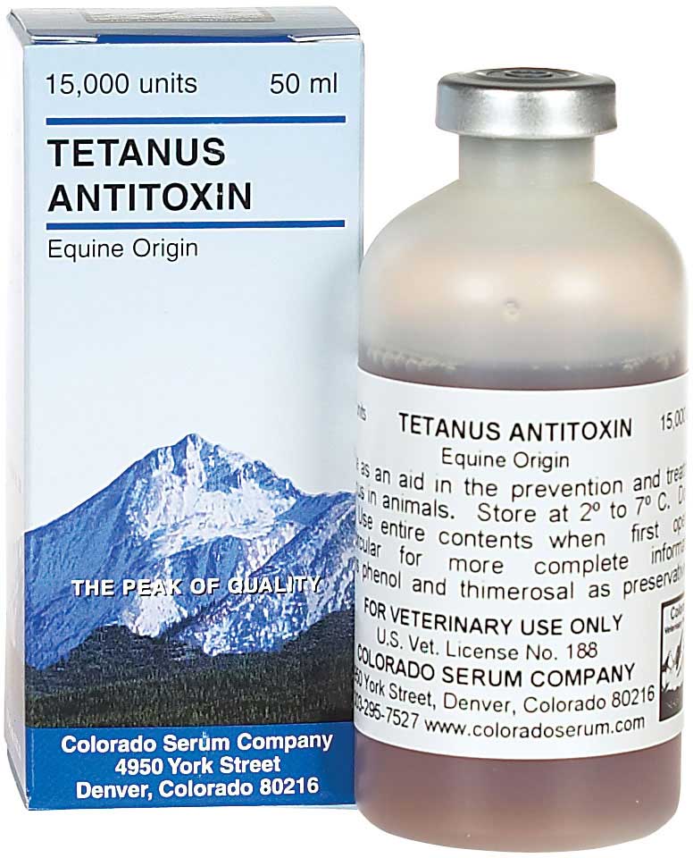 Tetanus Antitoxin Livestock Vaccine Colorado Serum Tetanus Vaccines