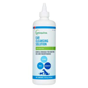 Ear Cleansing Solution with Aloe for Dogs and Cats 16 oz - Item # 20438